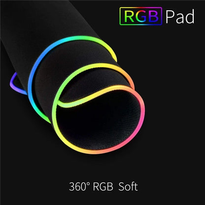 RGB Extended Gaming Mouse Pad – Waterproof, Anti‑Slip, LED Backlit Desk Mat