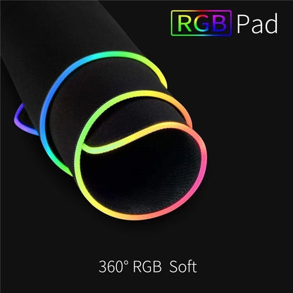 RGB Extended Gaming Mouse Pad – Waterproof, Anti‑Slip, LED Backlit Desk Mat