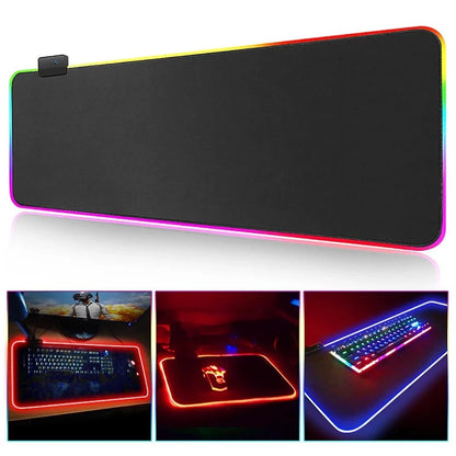 RGB Extended Gaming Mouse Pad – Waterproof, Anti‑Slip, LED Backlit Desk Mat